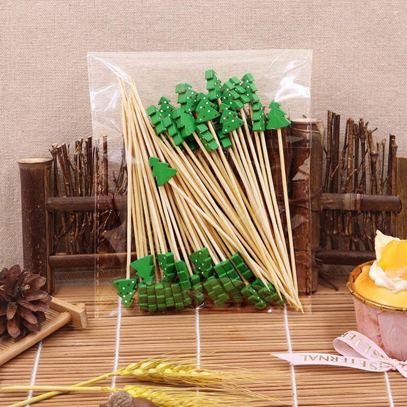 Christmas Tree Bamboo Picks 100pcs in a bag | EXW Prices