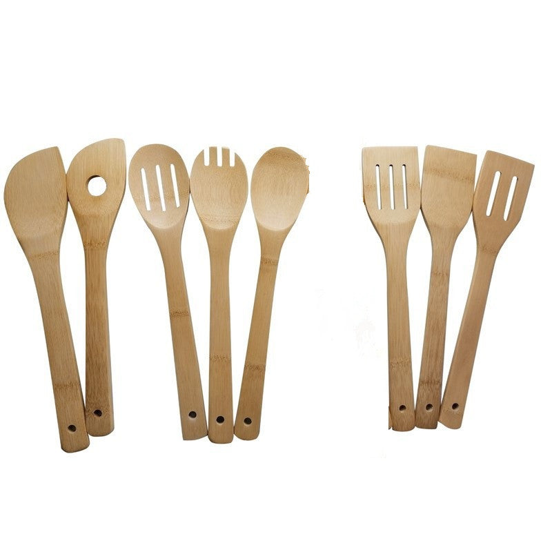 Bamboo Kitchenware | Bamboo Cooking Utensils | Eco-Friendly Bamboo Kitchen Utensil Multi-Piece Sets – Spatulas, Spoons, Tongs (3/6/8 PCS), Natural Solid Bamboo Wholesale