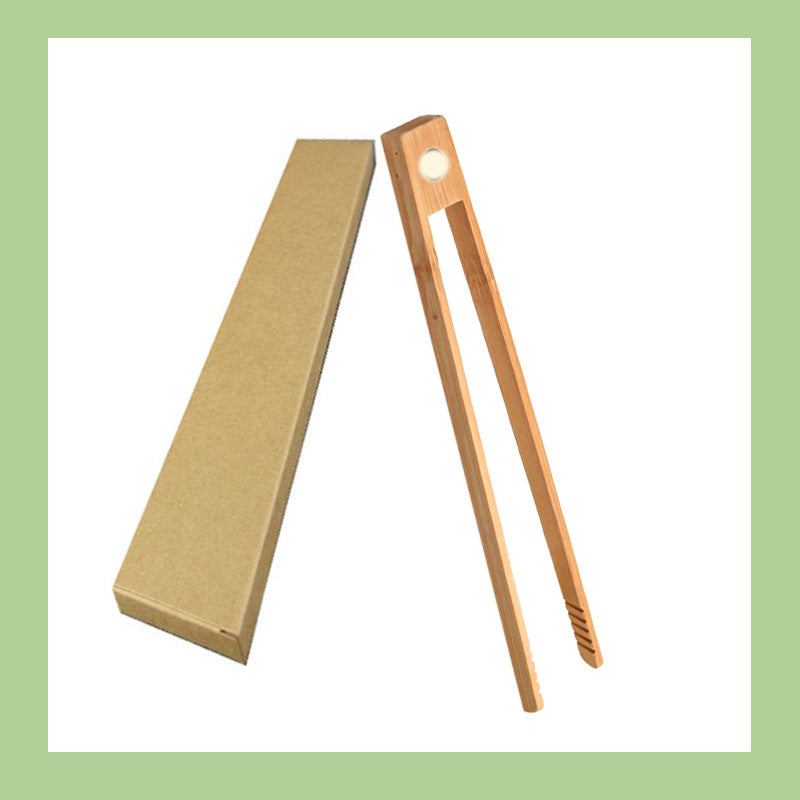 Bamboo Kitchenware | Bamboo Food & Bread Tongs | Magnetic Bamboo Toaster Tongs – Eco-Friendly 22cm Food & Bread Tongs Wholesale