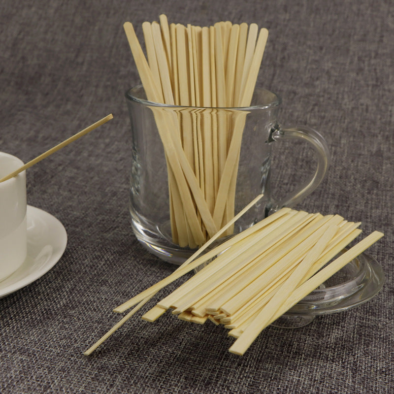 Kaffeestäbchen aus Bambus mit flachem Kopf – 100 Stück/Beutel, 100 Beutel/Karton | Umweltfreundliche Kaffeestäbchen | EXW-Preise