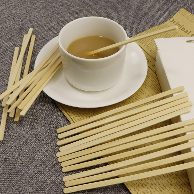 Kaffeestäbchen aus Bambus mit flachem Kopf – 100 Stück/Beutel, 100 Beutel/Karton | Umweltfreundliche Kaffeestäbchen | EXW-Preise