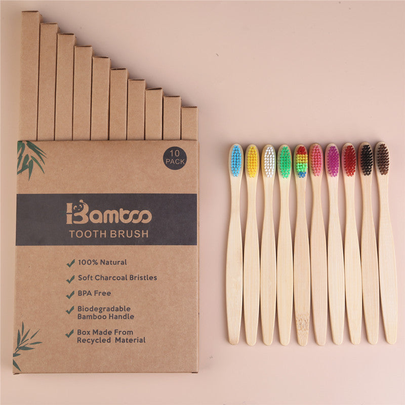 Bamboo Personal Care | Bamboo Toothbrushes | Biodegradable Bamboo Toothbrush Sets – Soft Charcoal Bristles, Eco-Friendly Hotel & Family Packs (8/10/12 pcs) Wholesale EXW