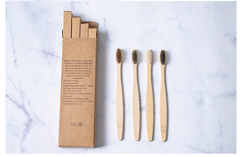 Bamboo Personal Care | Bamboo Toothbrushes | Biodegradable Bamboo Toothbrush Sets – Soft Charcoal Bristles, Eco-Friendly Hotel & Family Packs (8/10/12 pcs) Wholesale EXW
