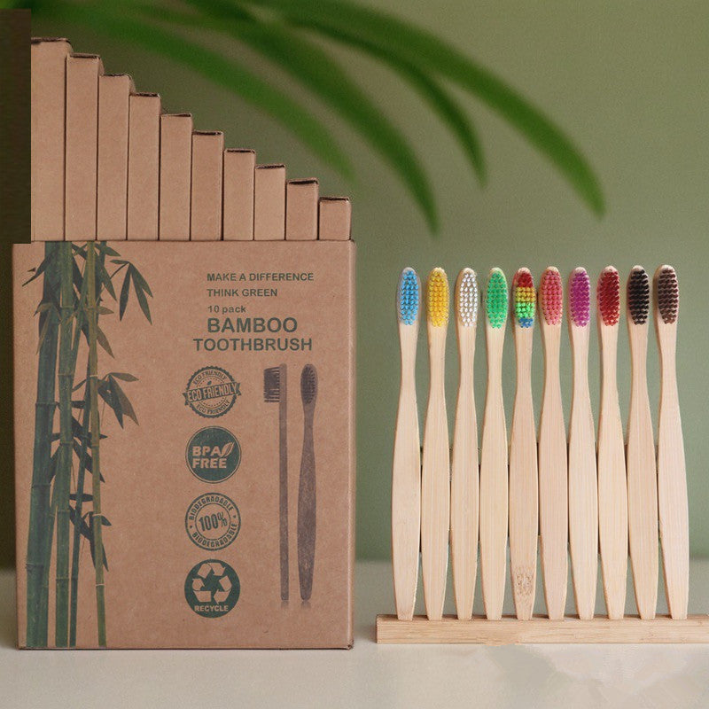 Bamboo Personal Care | Bamboo Toothbrushes | Biodegradable Bamboo Toothbrush Sets – Soft Charcoal Bristles, Eco-Friendly Hotel & Family Packs (8/10/12 pcs) Wholesale EXW