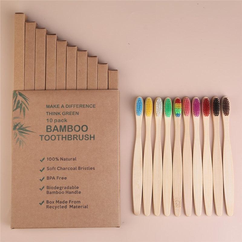 Bamboo Personal Care | Bamboo Toothbrushes | Biodegradable Bamboo Toothbrush Sets – Soft Charcoal Bristles, Eco-Friendly Hotel & Family Packs (8/10/12 pcs) Wholesale EXW