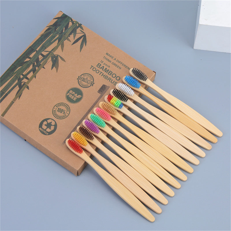 Bamboo Personal Care | Bamboo Toothbrushes | Biodegradable Bamboo Toothbrush Sets – Soft Charcoal Bristles, Eco-Friendly Hotel & Family Packs (8/10/12 pcs) Wholesale EXW