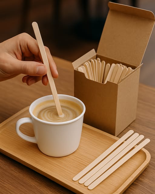 Kaffeestäbchen aus Bambus mit flachem Kopf – 100 Stück/Beutel, 100 Beutel/Karton | Umweltfreundliche Kaffeestäbchen | EXW-Preise
