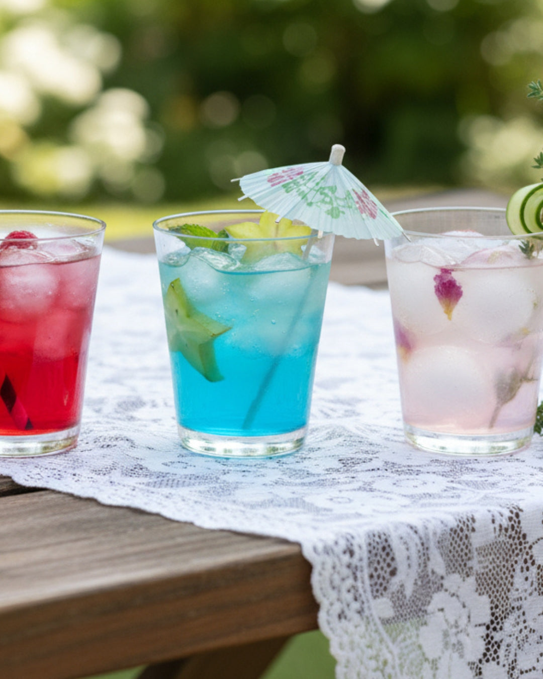 10 cm Einweg-Cocktailschirmchen &amp; Obstspieße (Großpackung) | Getränkeschirmchen aus Bambuspapier, verschiedene Farben | Großhandelspreise (EXW)