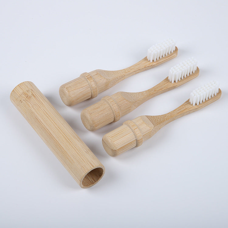 Bamboo Personal Care | Bamboo Toothbrushes | Bamboo Travel Toothbrush with Case – Detachable Eco-Friendly Toothbrush for Hotels & Travel Wholesale EXW