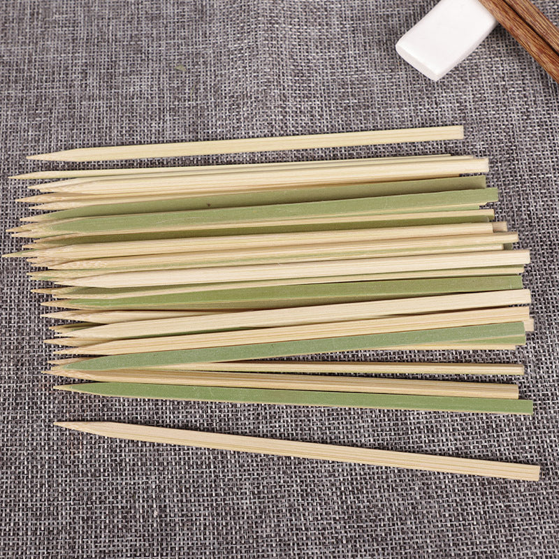 Bamboo Disposables | Green Bamboo Flat Yakitori Skewers – Food Grade Disposable BBQ Sticks | Wholesale EXW Prices