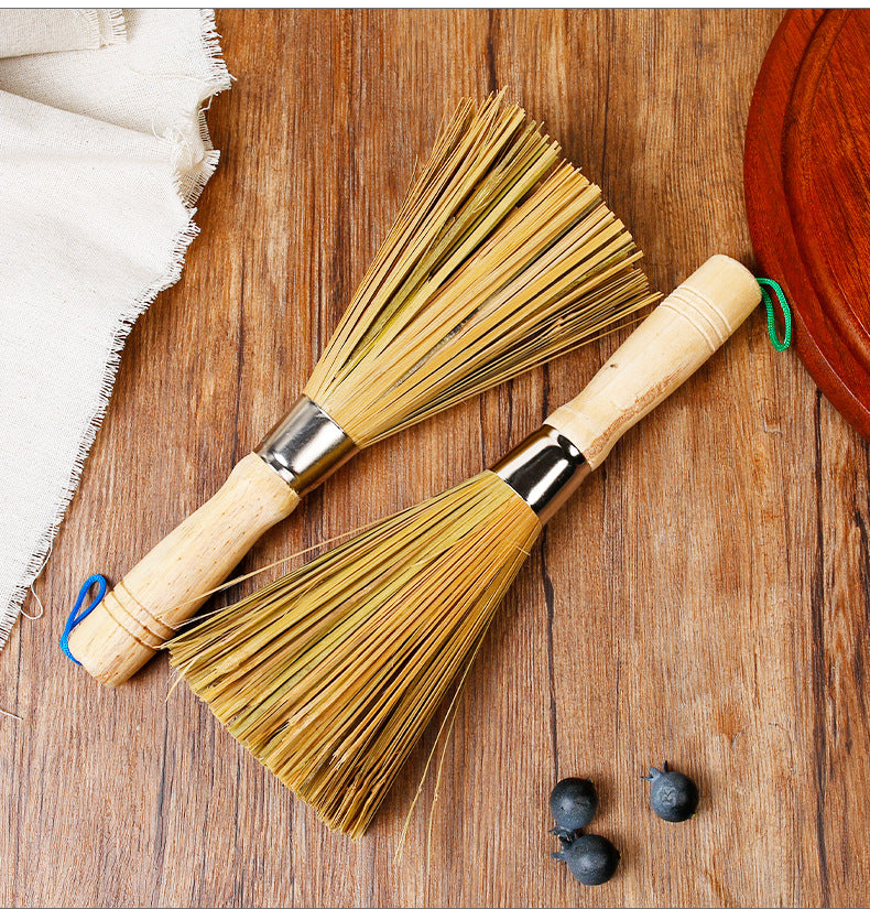 Bamboo Kitchenware | Bamboo Kitchen Cleaning Tools | Natural Bamboo Pot Brush with Long Handle – Eco-Friendly Non-Scratch Kitchen Brush Wholesale