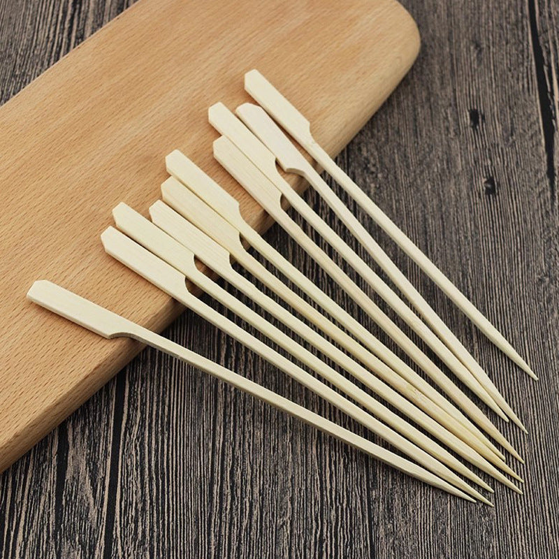 Bambusspieße im Großhandel | Grillspieße mit flachem Griff | Direkt vom Hersteller (EXW-Preise)