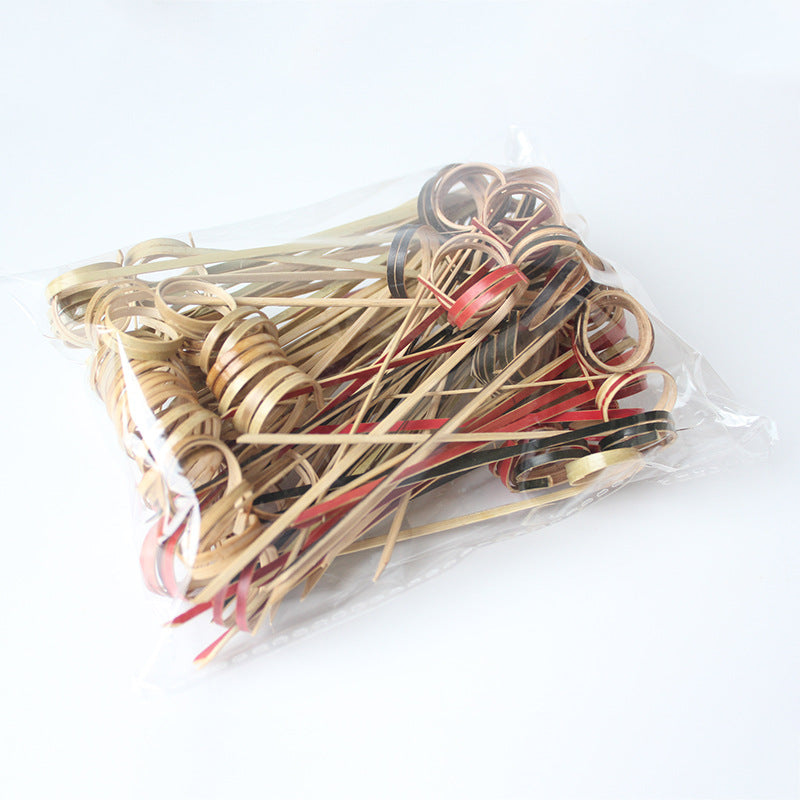 Deliver to door | 10,000pcs Bamboo Finger Picks/Knot Picks/Heart Shape Picks – 100% Natural Skewers for Appetizers, Cocktails & Catering
