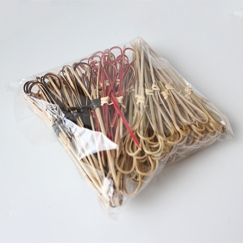 Deliver to door | 10,000pcs Bamboo Finger Picks/Knot Picks/Heart Shape Picks – 100% Natural Skewers for Appetizers, Cocktails & Catering