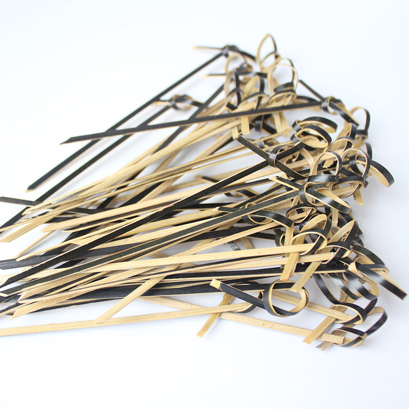 Bamboo Disposables & Tableware | Bamboo Cocktail Picks | Decorative Flower Knot Bamboo Skewers for Catering & Events – Multiple Sizes & Colors Wholesale