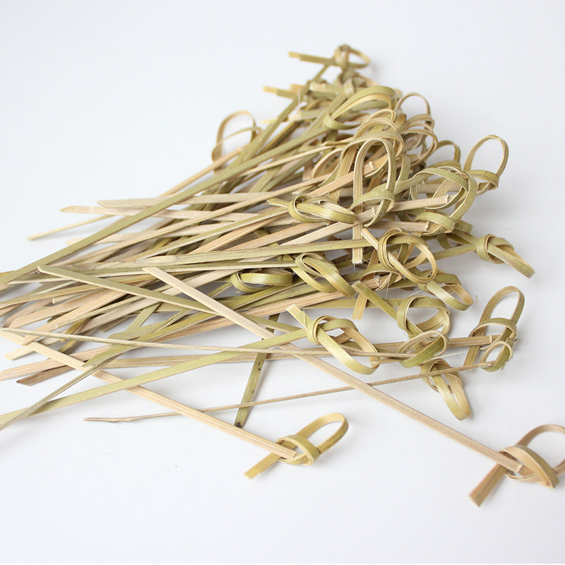 Bamboo Disposables & Tableware | Bamboo Cocktail Picks | Decorative Flower Knot Bamboo Skewers for Catering & Events – Multiple Sizes & Colors Wholesale