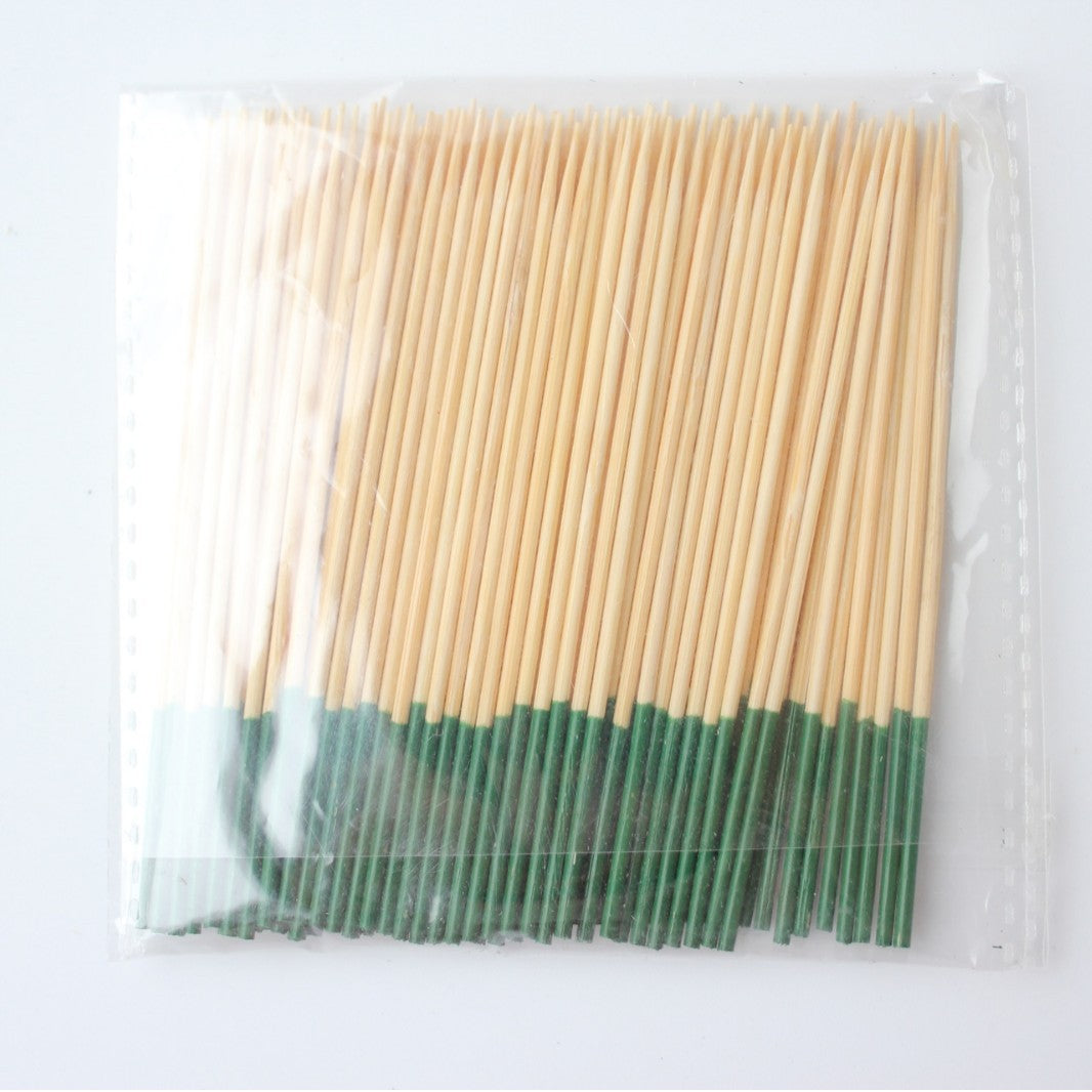 12cm Colored Bamboo Picks – Black / Blue / Green / Red | 100pcs/Pack Food, Cocktail & Appetizer Skewers | Wholesale EXW Prices