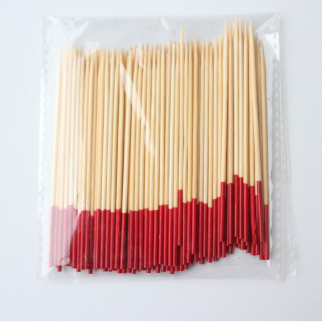 12cm Colored Bamboo Picks – Black / Blue / Green / Red | 100pcs/Pack Food, Cocktail & Appetizer Skewers | Wholesale EXW Prices