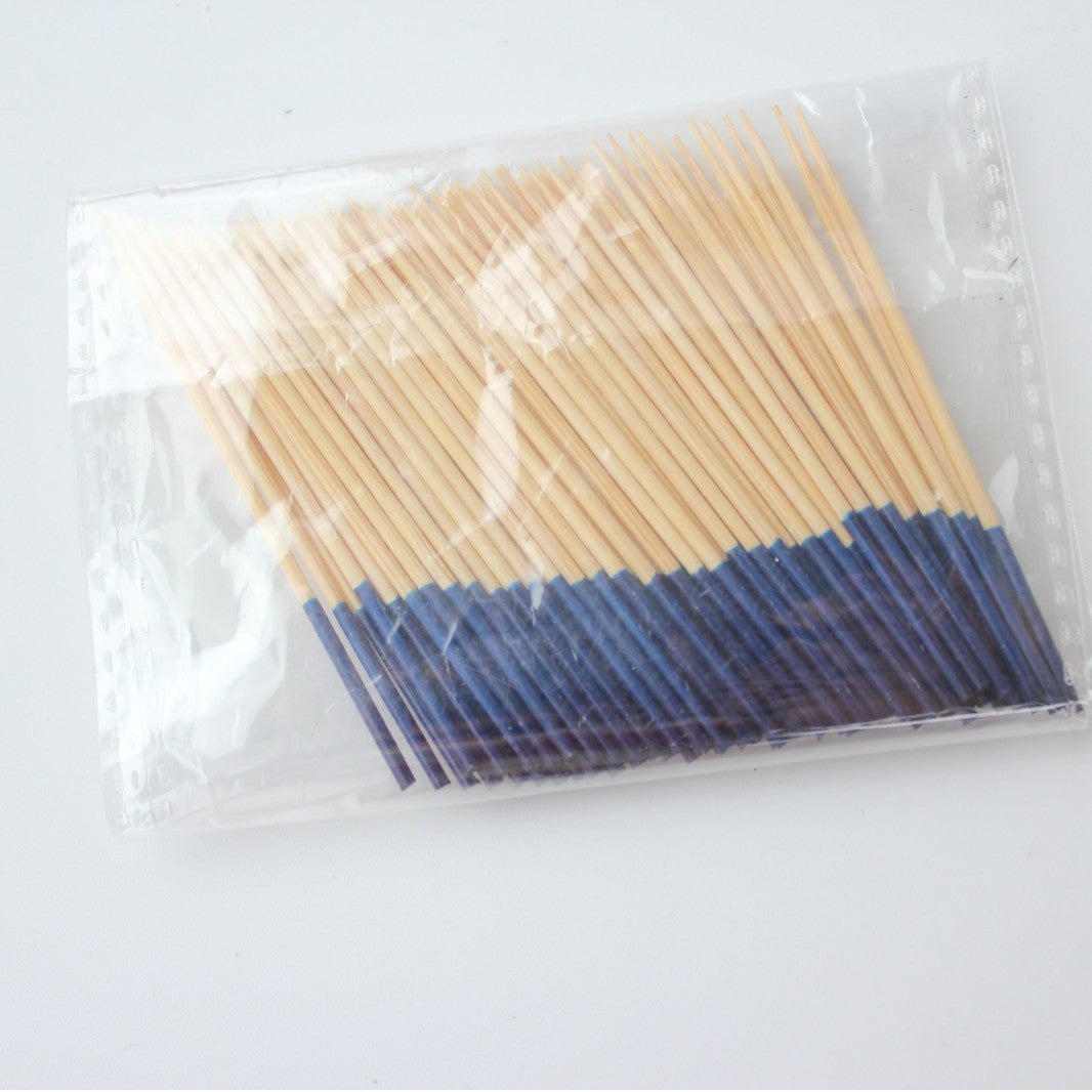 12cm Colored Bamboo Picks – Black / Blue / Green / Red | 100pcs/Pack Food, Cocktail & Appetizer Skewers | Wholesale EXW Prices