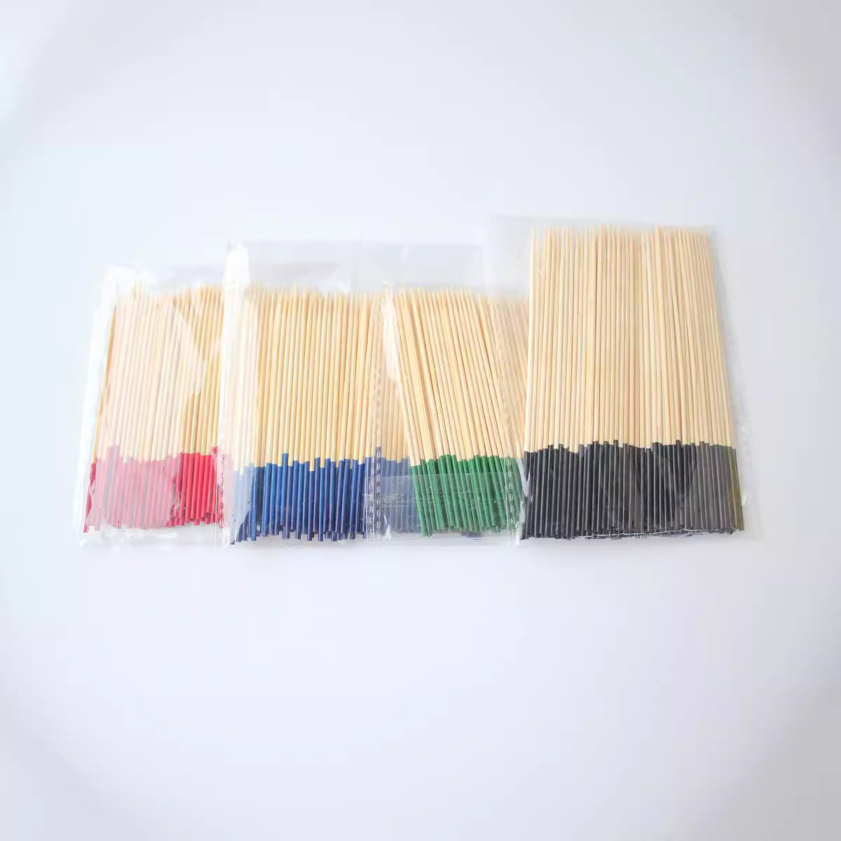 12cm Colored Bamboo Picks – Black / Blue / Green / Red | 100pcs/Pack Food, Cocktail & Appetizer Skewers | Wholesale EXW Prices
