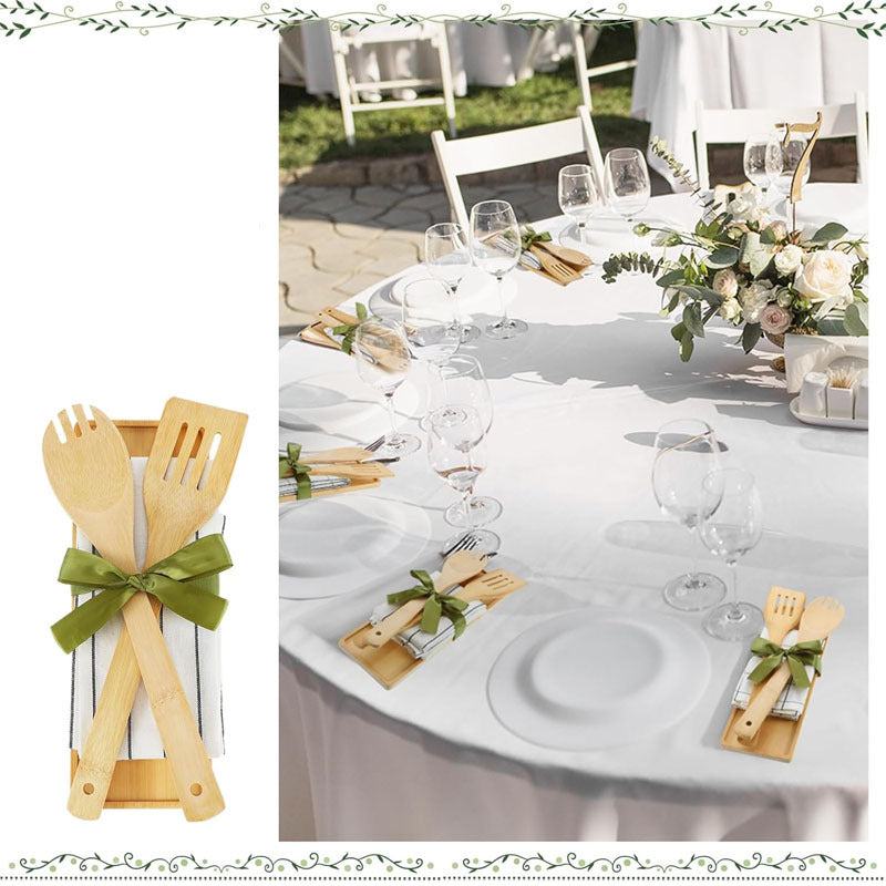 Bamboo Tableware | Bamboo Cheese & Serving Trays | Eco-Friendly Rectangular Bamboo Cheese Tray Gift Set with Accessories – Wholesale