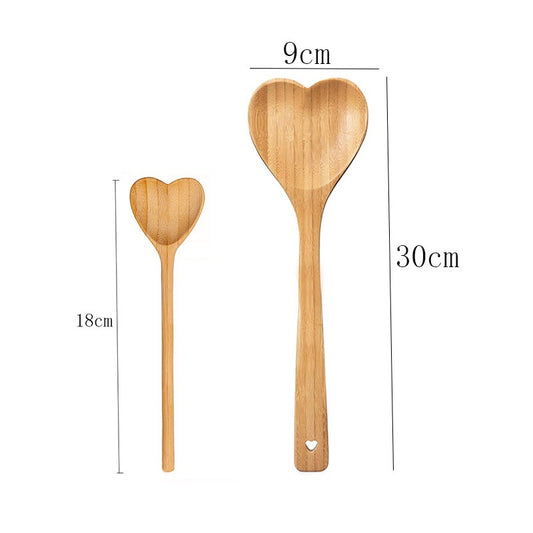 Bamboo Tableware | Bamboo Spoons & Utensils | Eco-Friendly Bamboo Heart Spoon – Natural Bamboo Honey & Dessert Spoon Wholesale