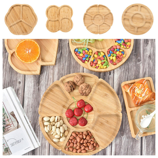 Vassoio creativo in bambù per snack e tè – Design modulare multiscomparto | Logo personalizzato | Prezzi EXW all'ingrosso