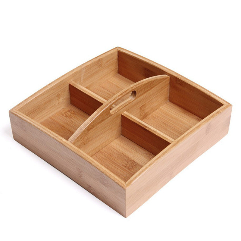 Bamboo Homeware | Bamboo Snack & Candy Boxes | Compartment Bamboo Nut & Sweets Gift Box with Lid or Handle – Wholesale