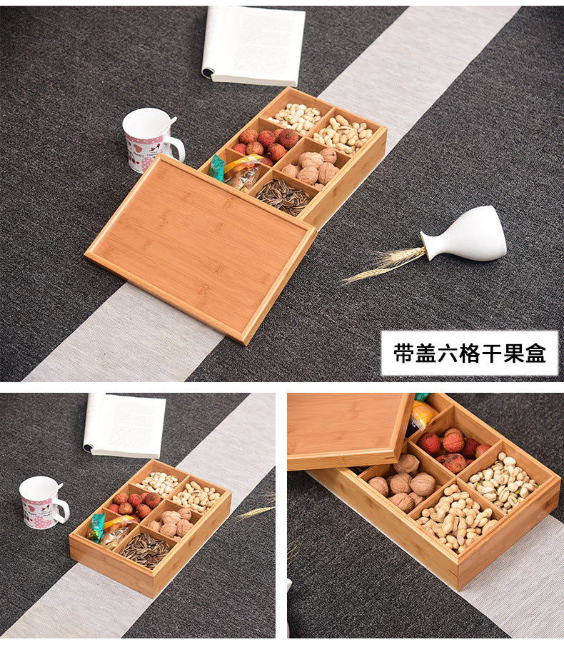 Bamboo Homeware | Bamboo Snack & Candy Boxes | Compartment Bamboo Nut & Sweets Gift Box with Lid or Handle – Wholesale