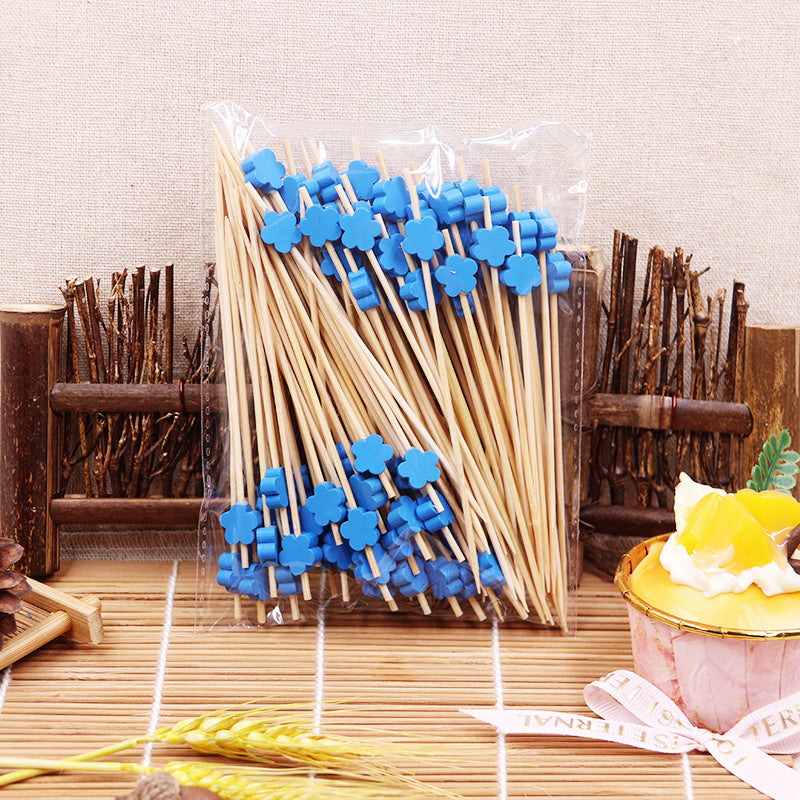 Perline di bambù a forma di fiore da 12 cm - Blu / Giallo / Verde / Rosso / Arancione / Misto | 100 pezzi/confezione | Prezzi EXW all'ingrosso