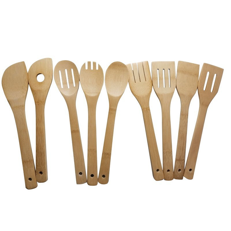 Bamboo Kitchenware | Bamboo Cooking Utensils | Eco-Friendly Bamboo Kitchen Utensil Multi-Piece Sets – Spatulas, Spoons, Tongs (3/6/8 PCS), Natural Solid Bamboo Wholesale