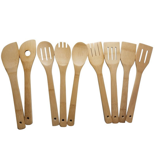 Bamboo Kitchenware | Bamboo Cooking Utensils | Eco-Friendly Bamboo Kitchen Utensils – 10 Types, 30×6cm Cooking Tools, 6-Piece Set Wholesale