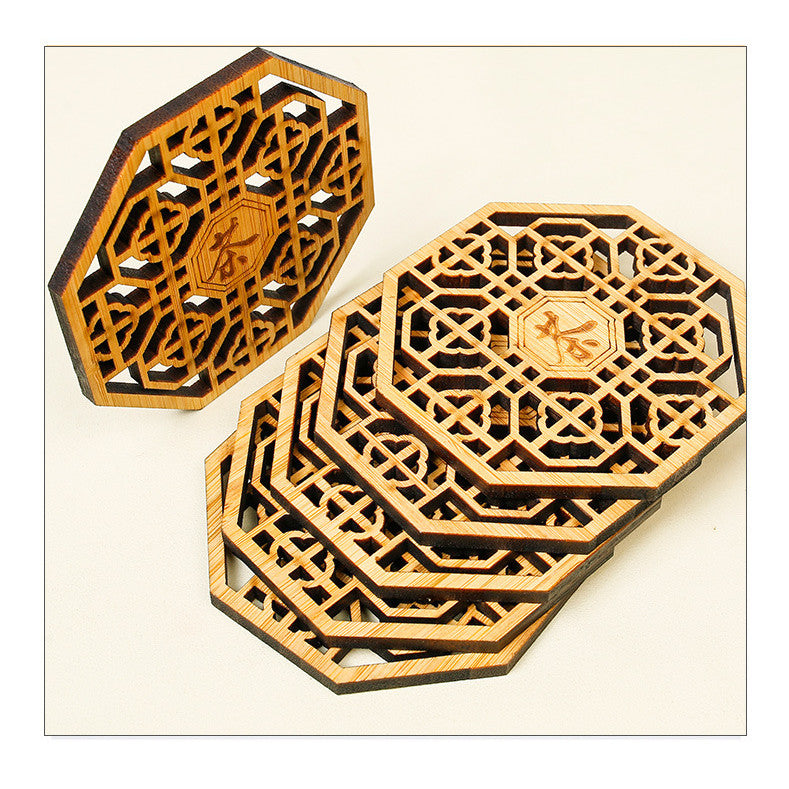 Orientalische Bambus-Teeuntersetzer – Chinesisches Design mit Ausschnitten (Knoten/Knospe/Lotus/Teereim) | Umweltfreundliches Kung-Fu-Teezubehör | Großhandelspreise ab Werk