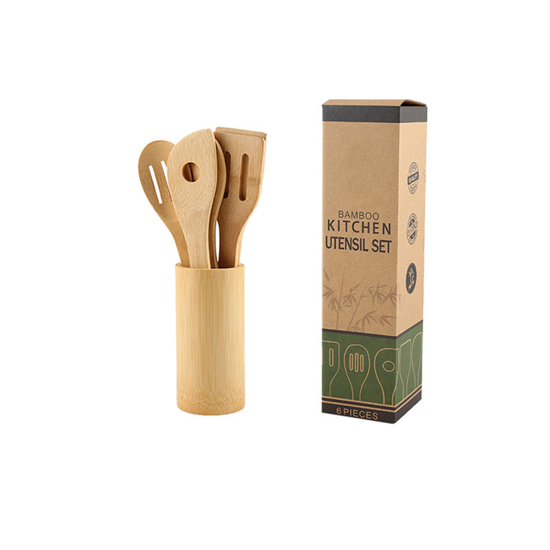 Bamboo Kitchenware | Bamboo Cooking Utensils | Eco-Friendly Bamboo Kitchen Utensil Set with Holder – Non-Stick Safe Cooking Tools Wholesale
