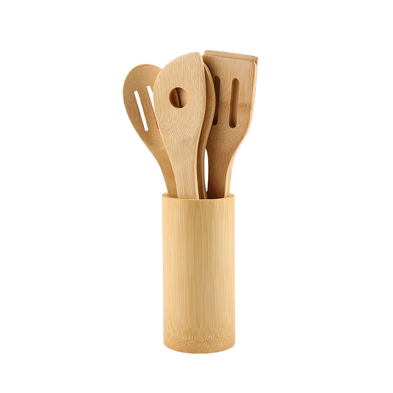 Bamboo Kitchenware | Bamboo Cooking Utensils | Eco-Friendly Bamboo Kitchen Utensil Set with Holder – Non-Stick Safe Cooking Tools Wholesale