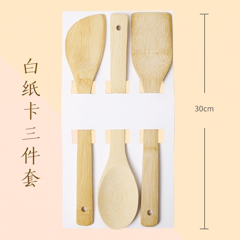 Bamboo Kitchenware | Bamboo Cooking Utensils | Eco-Friendly Bamboo Kitchen Utensil Multi-Piece Sets – Spatulas, Spoons, Tongs (3/6/8 PCS), Natural Solid Bamboo Wholesale