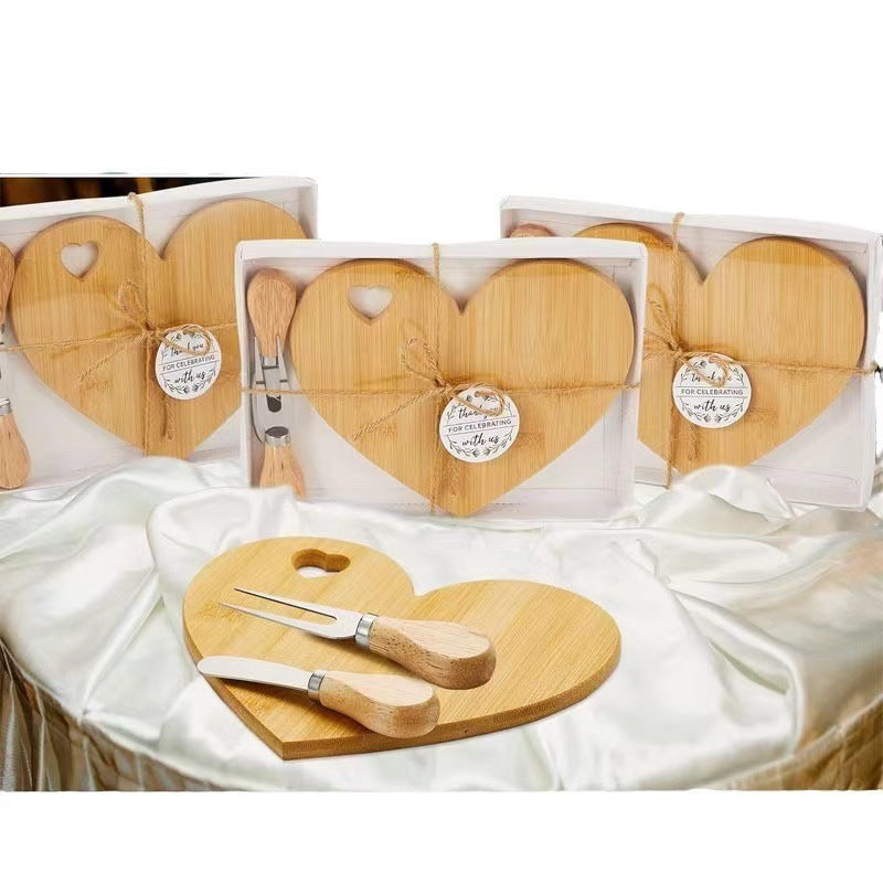 Mini-Käsebrett &amp; Messer-Geschenkset aus Bambus – Umweltfreundliche Servierbretter für Hochzeiten &amp; Events | Großhandelspreise ab Werk