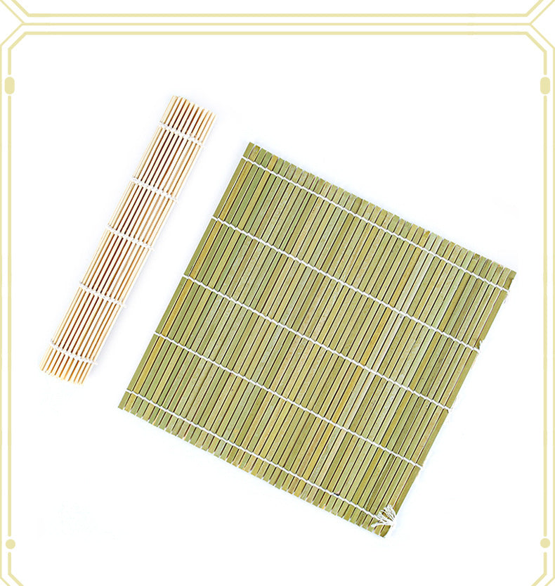 Bamboo Kitchenware | Bamboo Sushi & Rolling Mats | Eco-Friendly Bamboo Sushi Rolling Mat Set – White & Green Skin, Non-Stick, Durable Wholesale