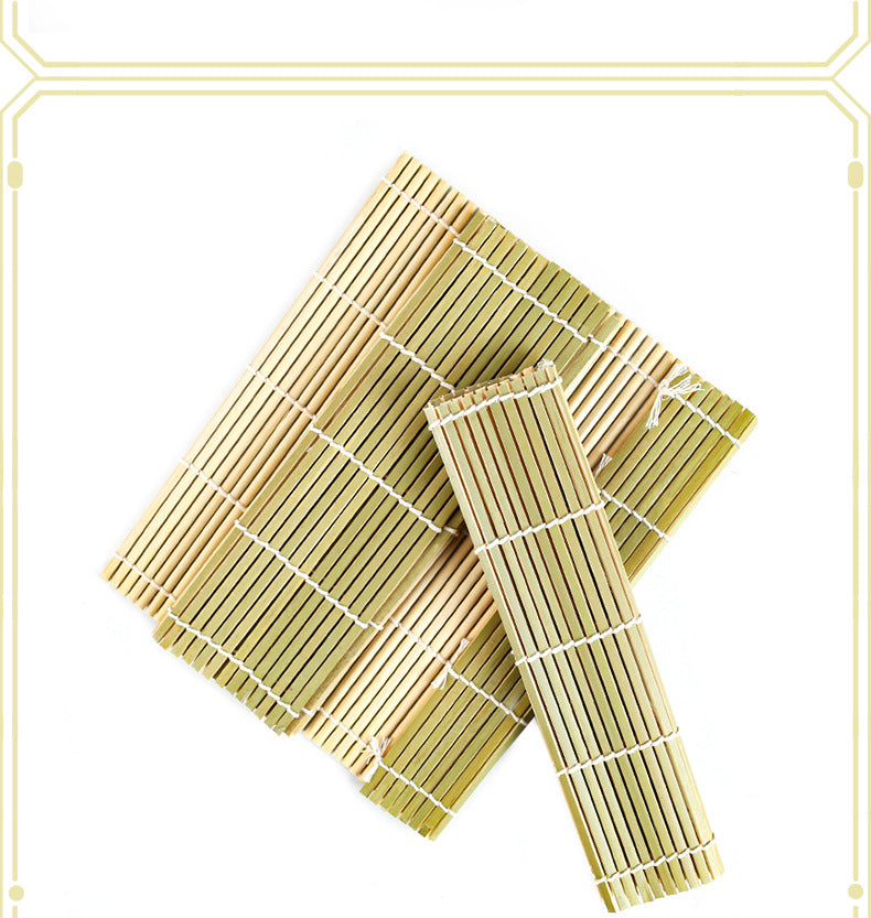 Bamboo Kitchenware | Bamboo Sushi & Rolling Mats | Eco-Friendly Bamboo Sushi Rolling Mat Set – White & Green Skin, Non-Stick, Durable Wholesale