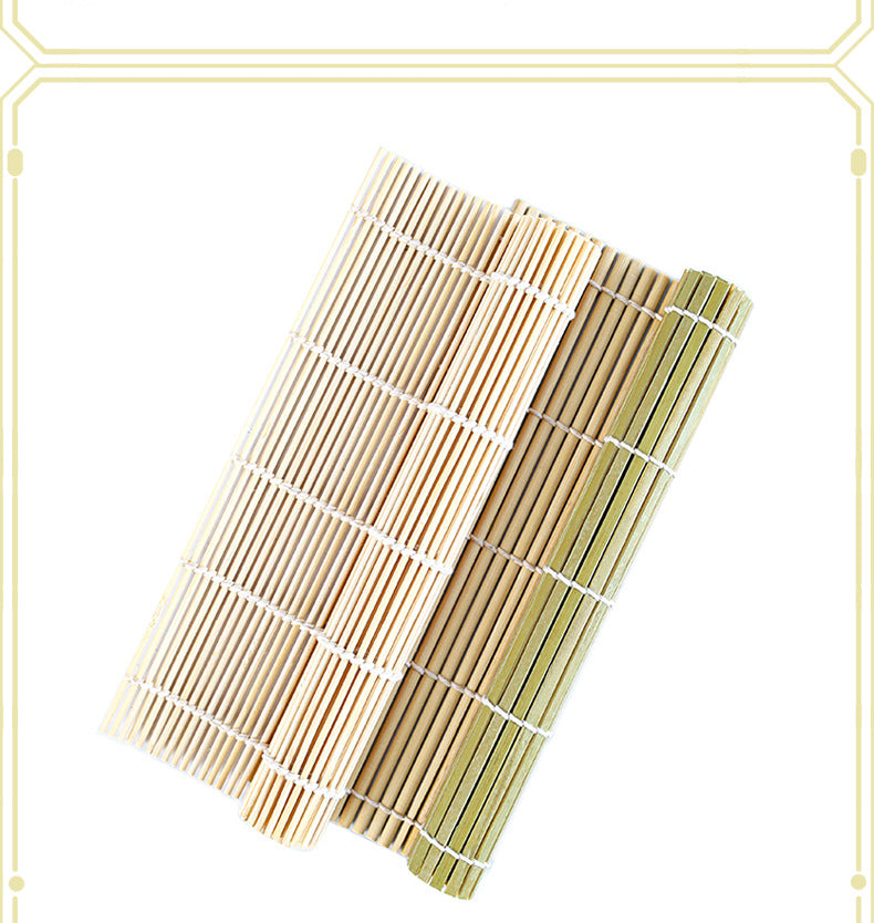 Bamboo Kitchenware | Bamboo Sushi & Rolling Mats | Eco-Friendly Bamboo Sushi Rolling Mat Set – White & Green Skin, Non-Stick, Durable Wholesale