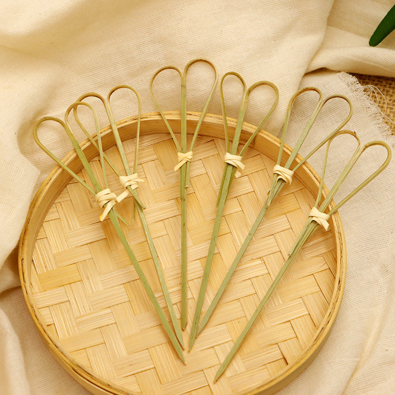 Bamboo Disposables & Tableware | Bamboo Cocktail Picks | Heart-Shaped Bamboo Skewers for Catering & Events – Multiple Sizes & Colors Wholesale