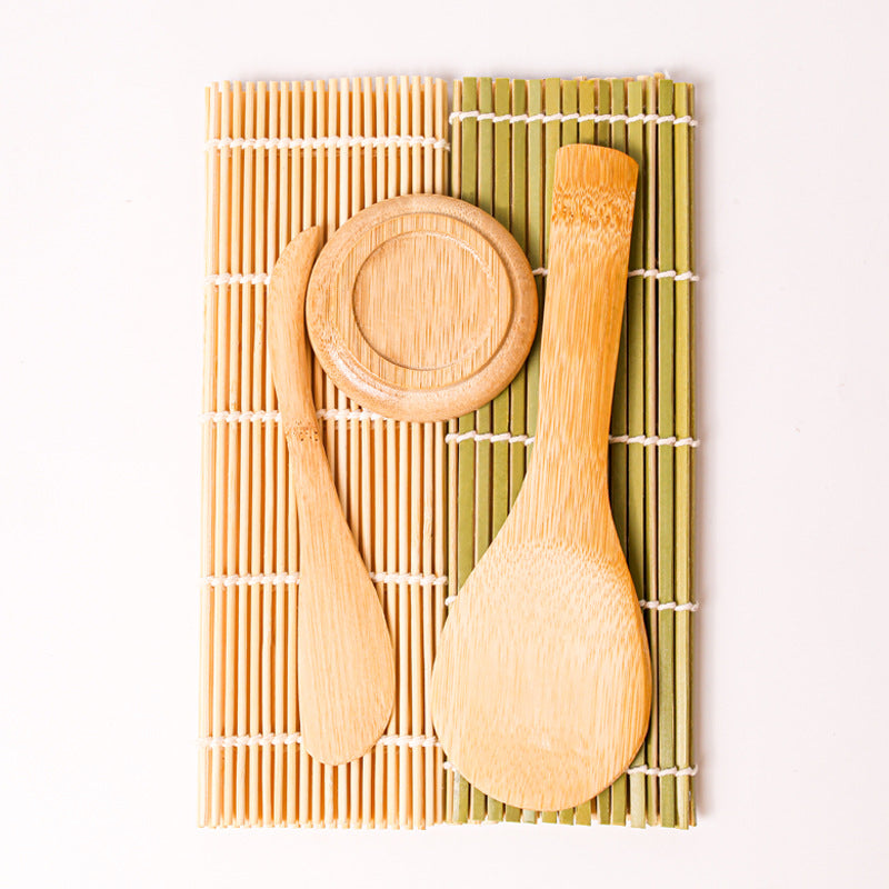 Bamboo Kitchenware | Bamboo Sushi & Rolling Mats | Eco-Friendly Bamboo Sushi Rolling Mat Set – White & Green Skin, Non-Stick, Durable Wholesale