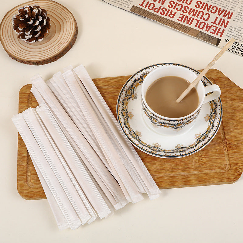 Kaffeestäbchen aus Bambus mit flachem Kopf – 100 Stück/Beutel, 100 Beutel/Karton | Umweltfreundliche Kaffeestäbchen | EXW-Preise