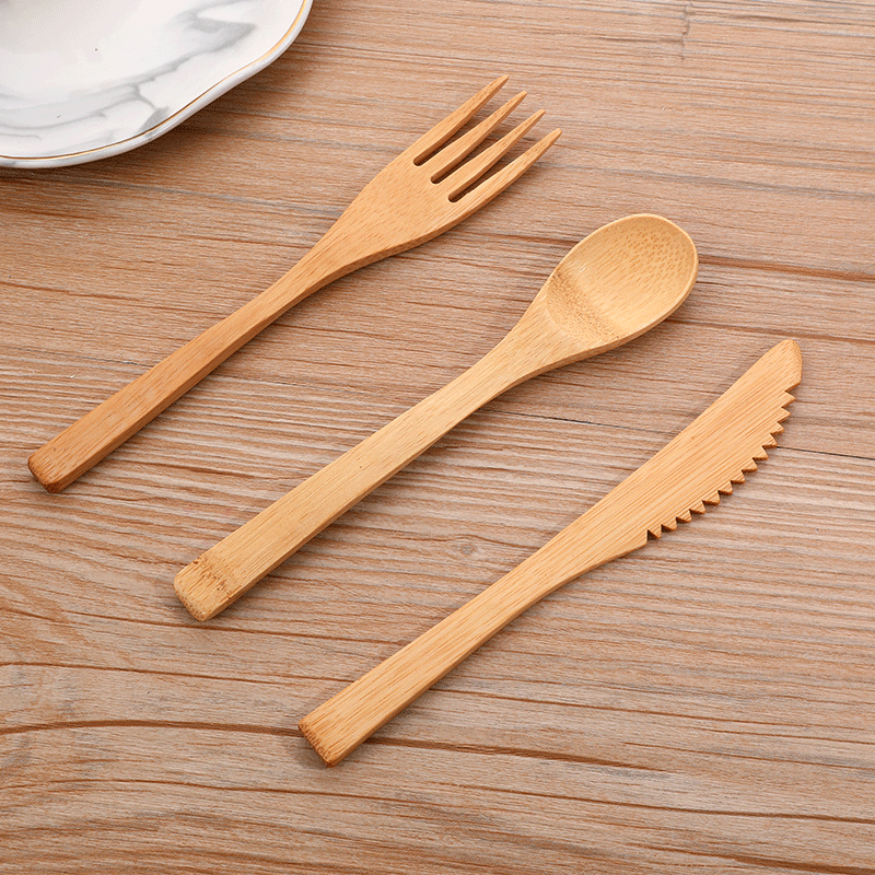 Bamboo Tableware | Reusable Bamboo Cutlery | 12pcs × 20 Cases Bamboo Flatware Set with Storage Case – Wholesale