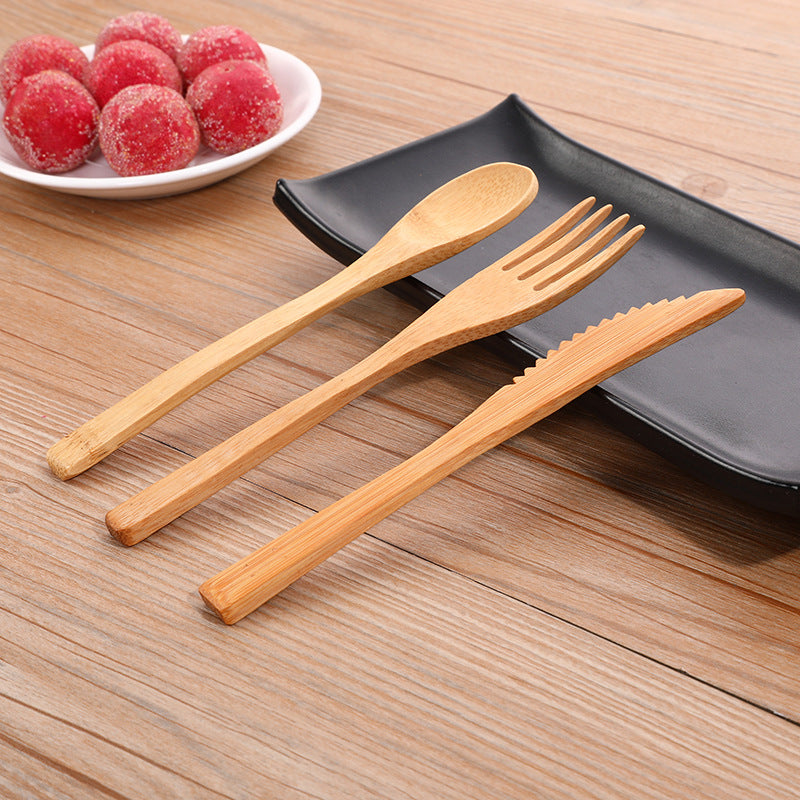 Bamboo Tableware | Reusable Bamboo Cutlery | 12pcs × 20 Cases Bamboo Flatware Set with Storage Case – Wholesale