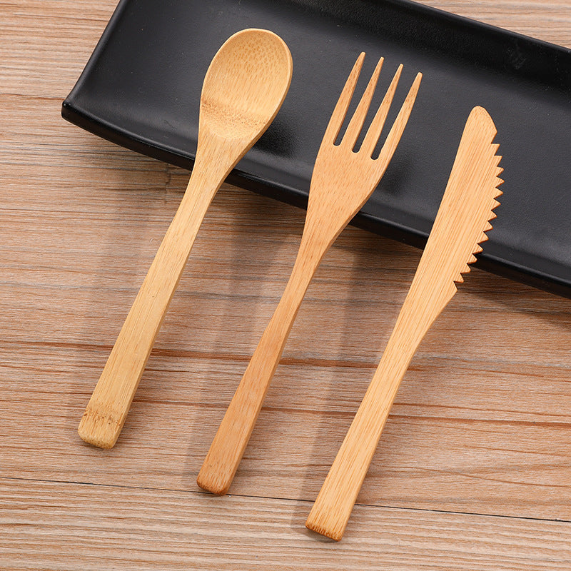 Bamboo Tableware | Reusable Bamboo Cutlery | 12pcs × 20 Cases Bamboo Flatware Set with Storage Case – Wholesale
