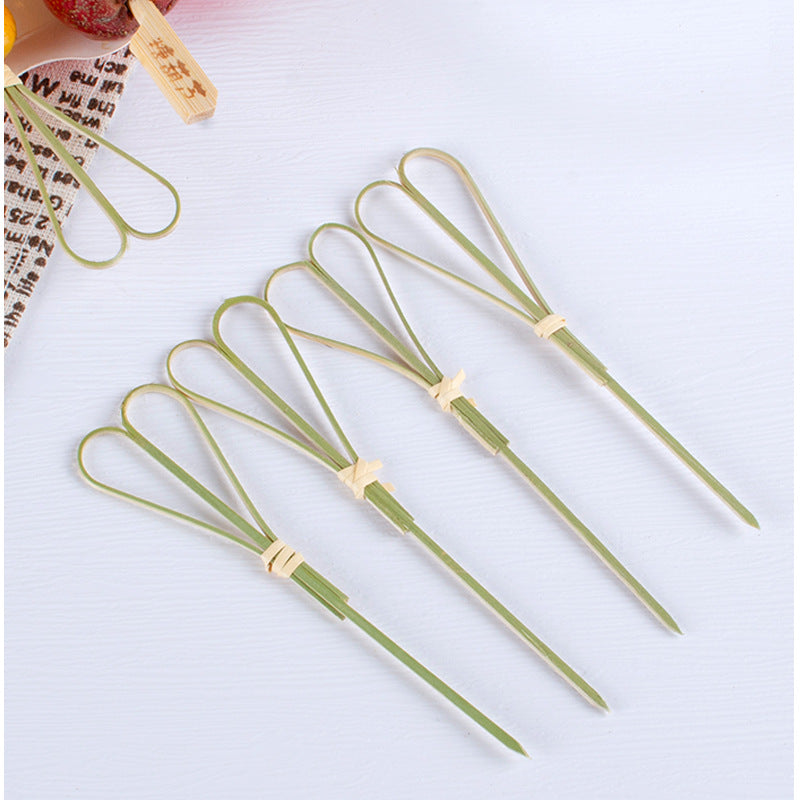 Deliver to door | 10,000pcs Bamboo Finger Picks/Knot Picks/Heart Shape Picks – 100% Natural Skewers for Appetizers, Cocktails & Catering