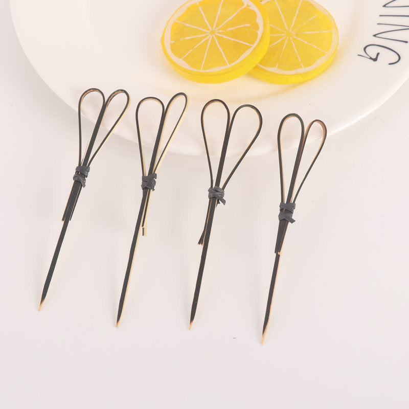 Deliver to door | 10,000pcs Bamboo Finger Picks/Knot Picks/Heart Shape Picks – 100% Natural Skewers for Appetizers, Cocktails & Catering