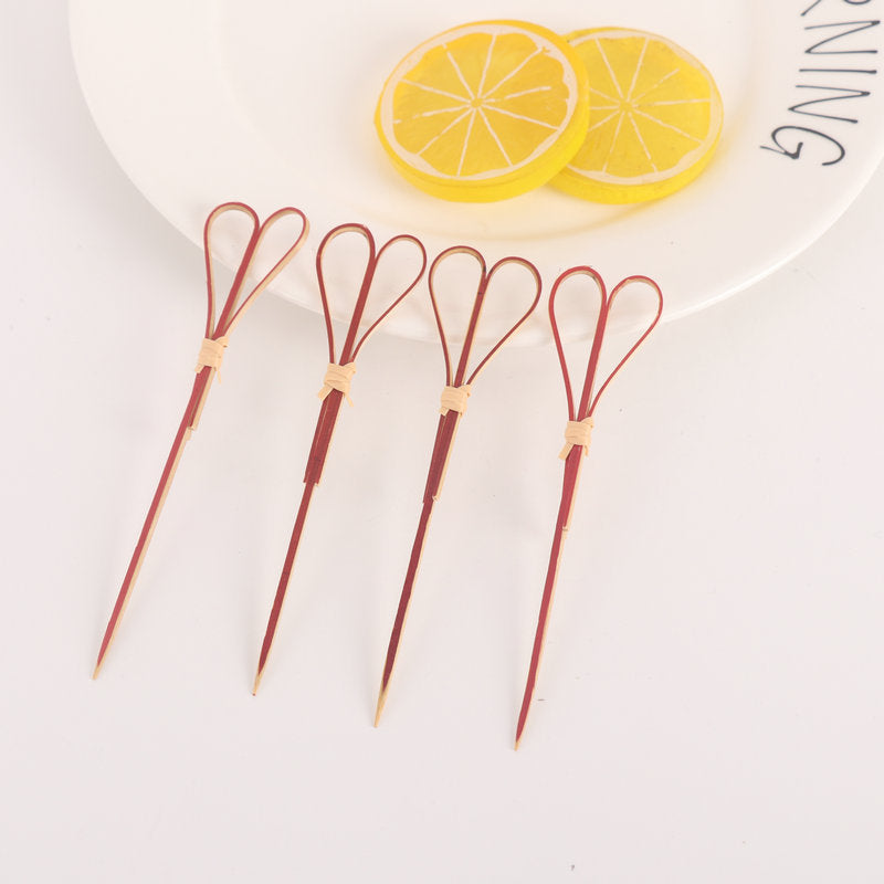 Deliver to door | 10,000pcs Bamboo Finger Picks/Knot Picks/Heart Shape Picks – 100% Natural Skewers for Appetizers, Cocktails & Catering