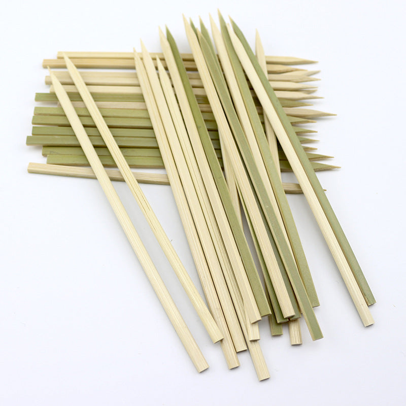 Bamboo Disposables | Green Bamboo Flat Yakitori Skewers – Food Grade Disposable BBQ Sticks | Wholesale EXW Prices
